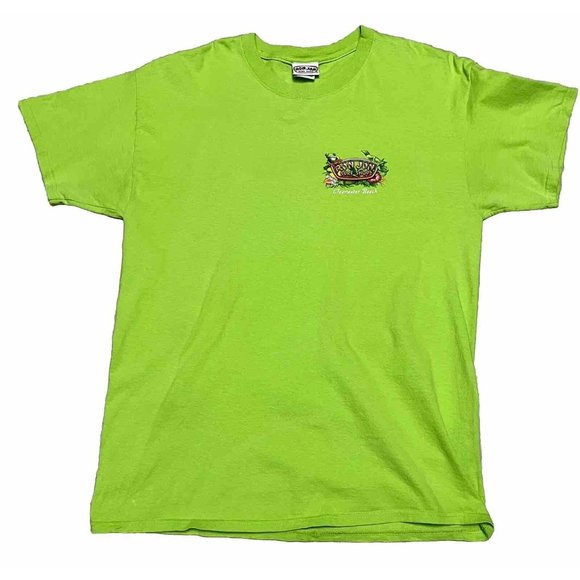 Ron Jon Surf Shop Clearwater Beach T Shirt Lime Green Size Large Surfer Tee - Picture 2 of 6
